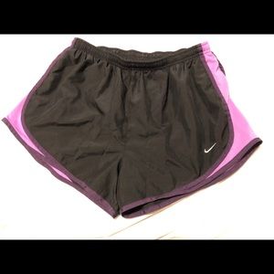 Black and Purple Large Nike Dri-Fit Shorts